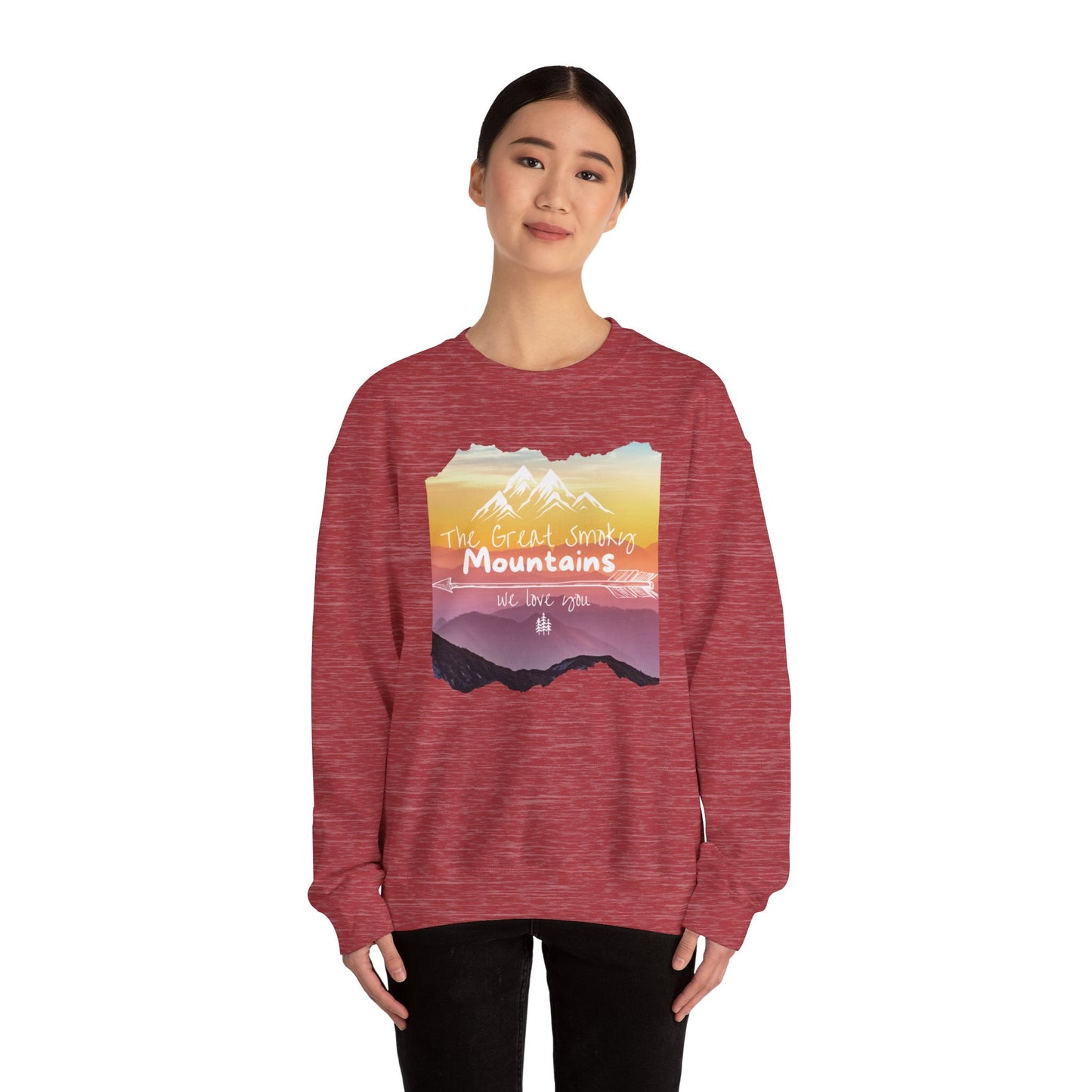 Painted Smoky Mountains Unisex Heavy Blend™ Crewneck Sweatshirt