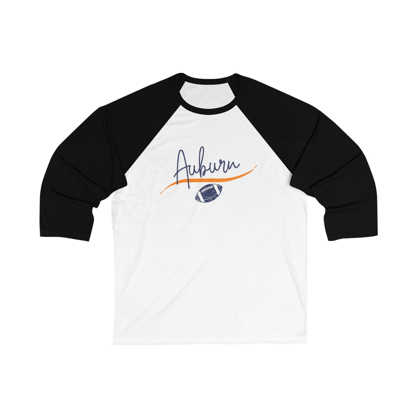 Auburn Unisex 3\4 Sleeve Baseball Tee