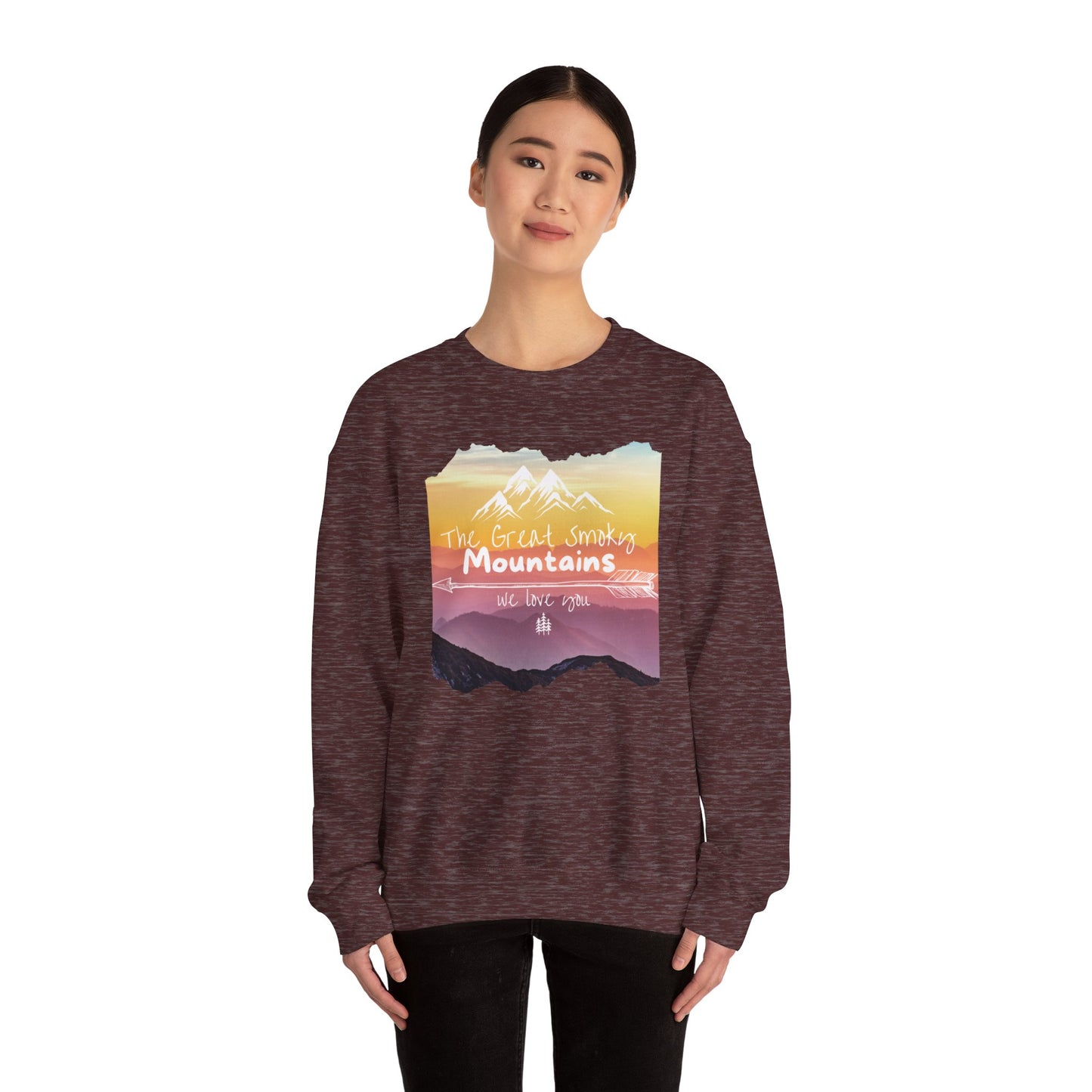 Painted Smoky Mountains Unisex Heavy Blend™ Crewneck Sweatshirt