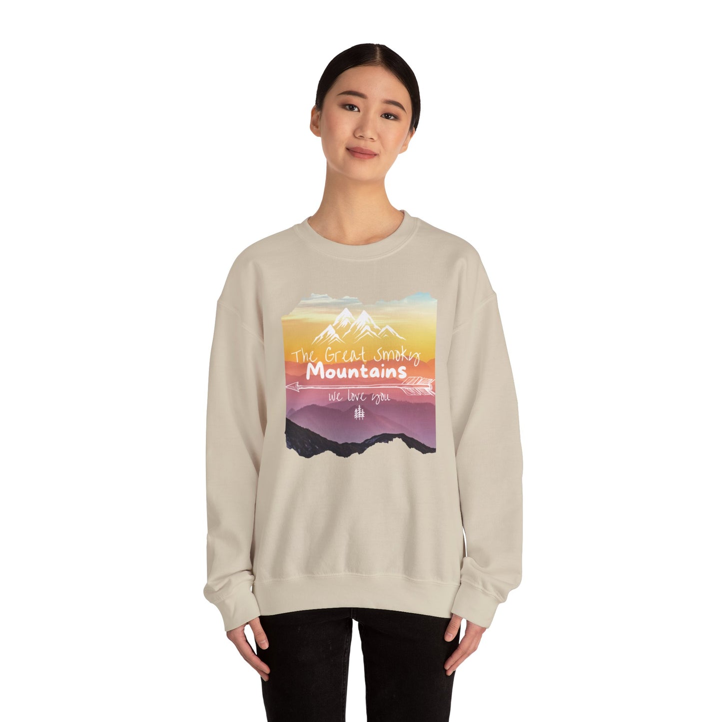 Painted Smoky Mountains Unisex Heavy Blend™ Crewneck Sweatshirt