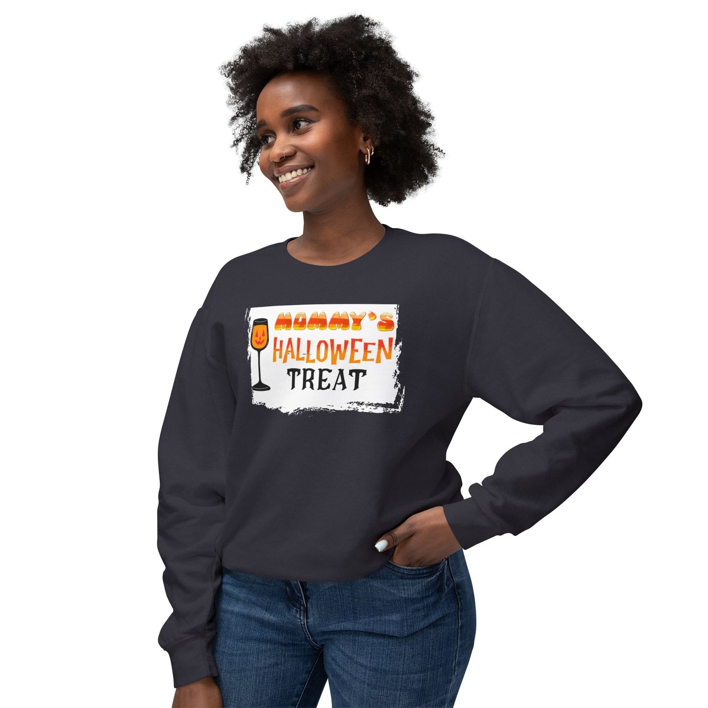 Mom's Halloween Lightweight Crewneck Sweatshirt