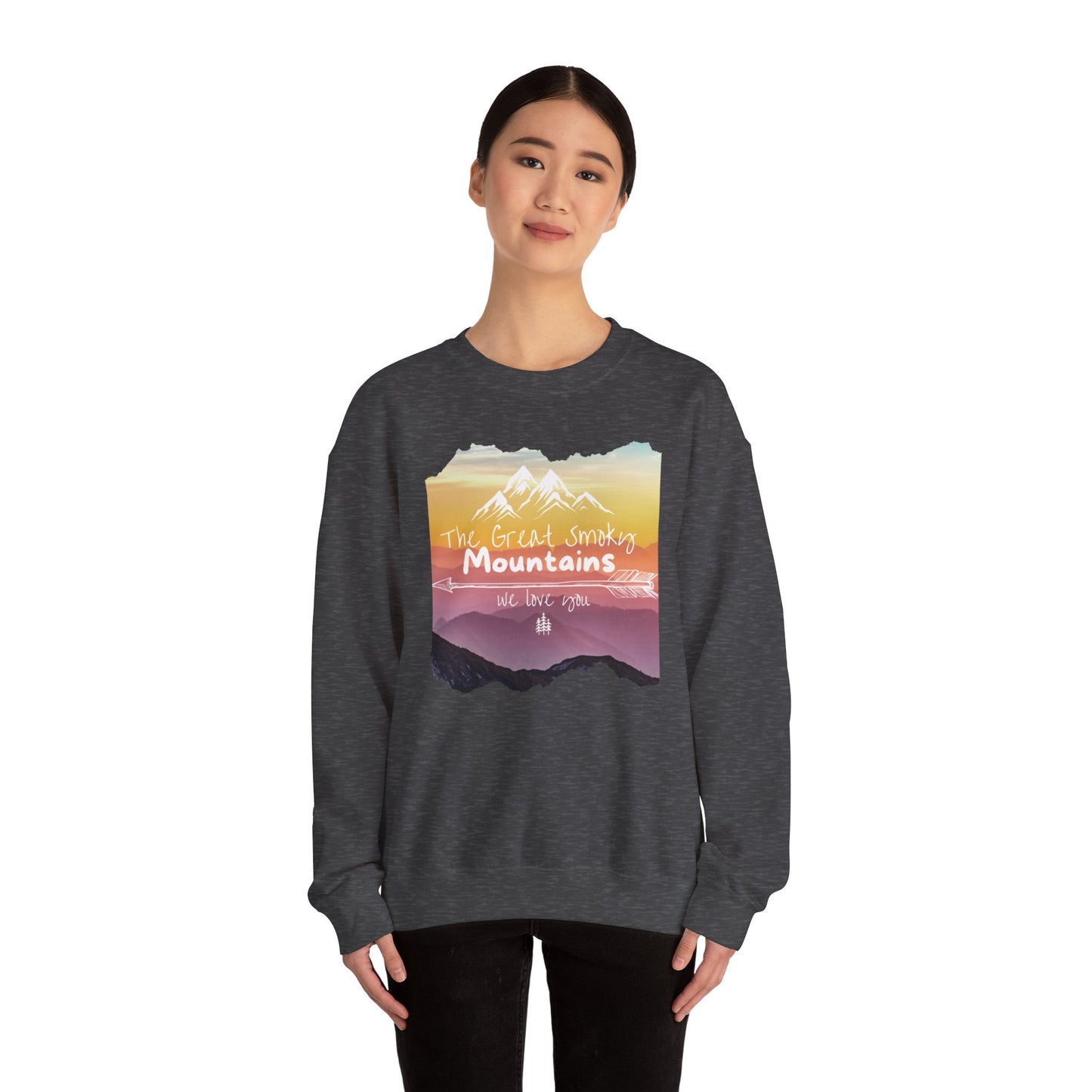 Painted Smoky Mountains Unisex Heavy Blend™ Crewneck Sweatshirt