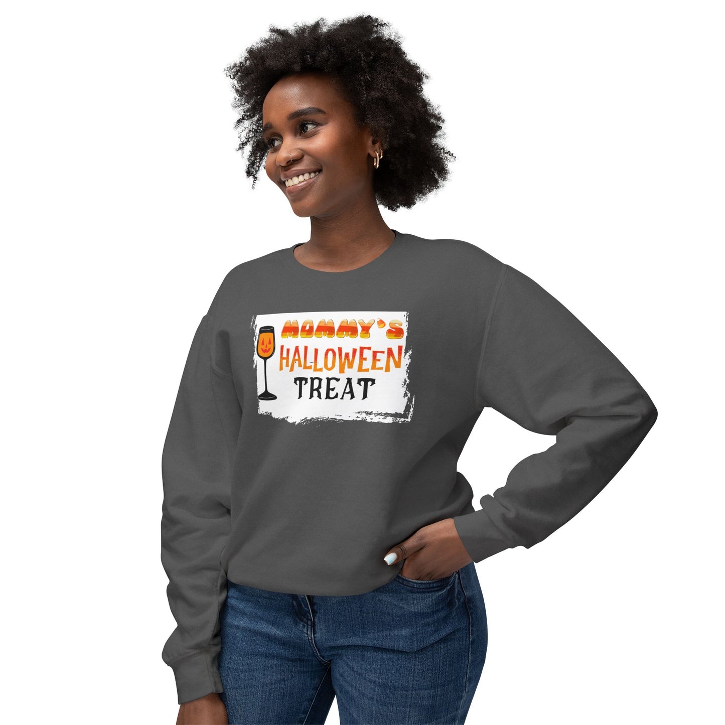 Mom's Halloween Lightweight Crewneck Sweatshirt