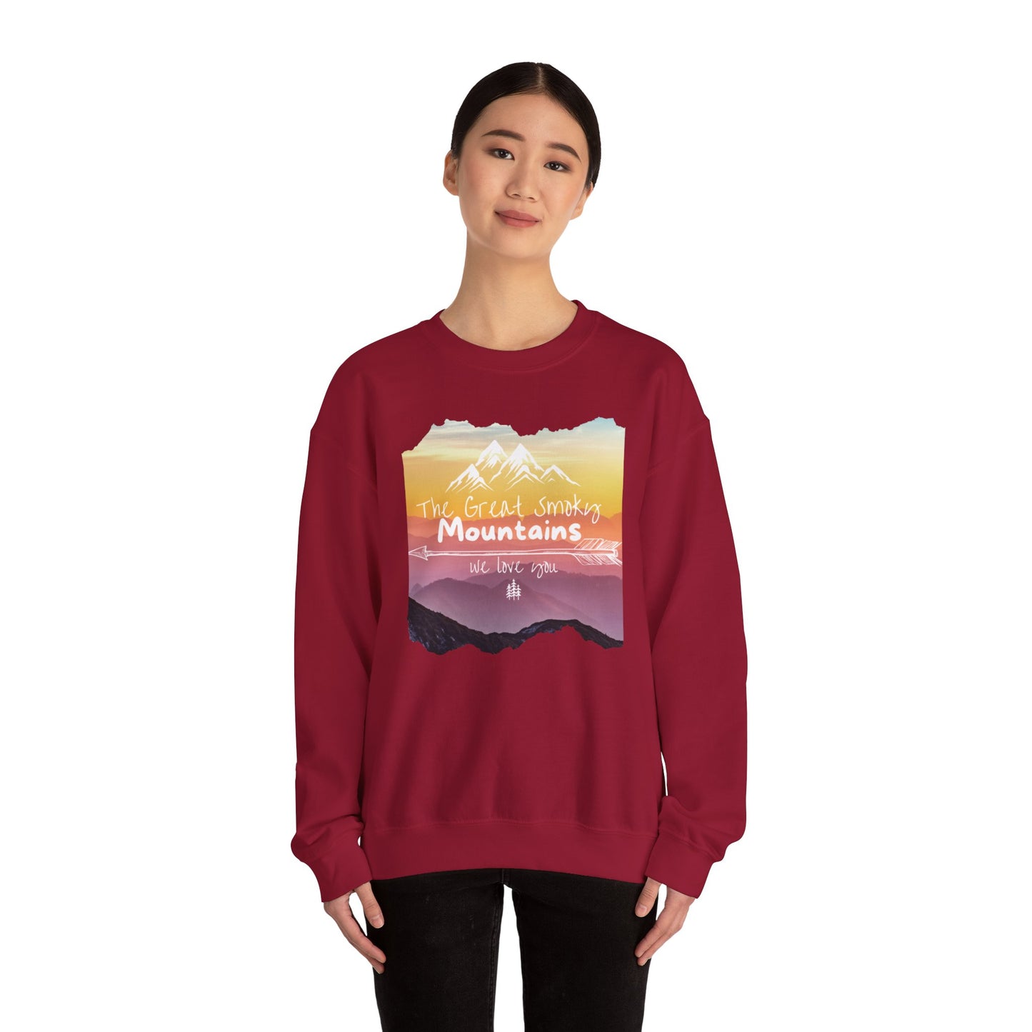 Painted Smoky Mountains Unisex Heavy Blend™ Crewneck Sweatshirt
