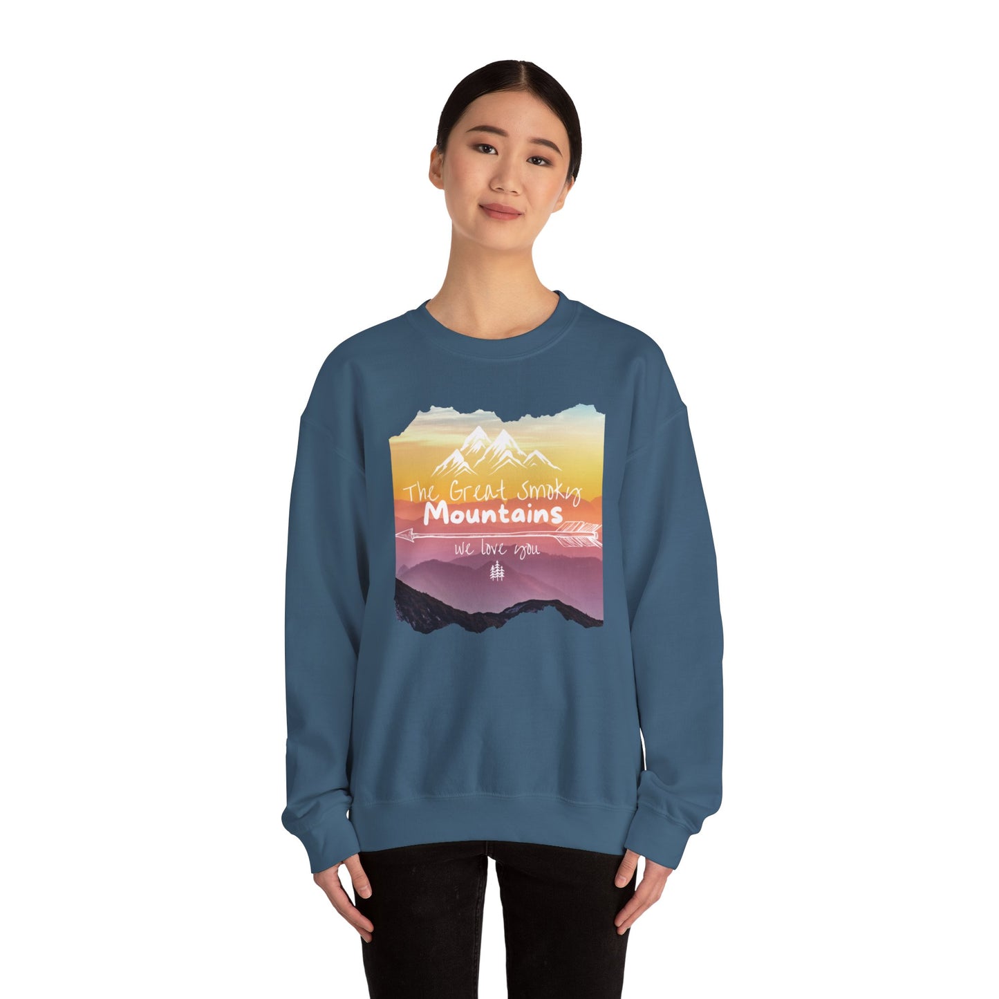 Painted Smoky Mountains Unisex Heavy Blend™ Crewneck Sweatshirt
