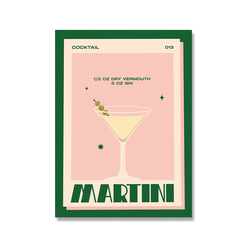 Cocktail Vintage Wall Art