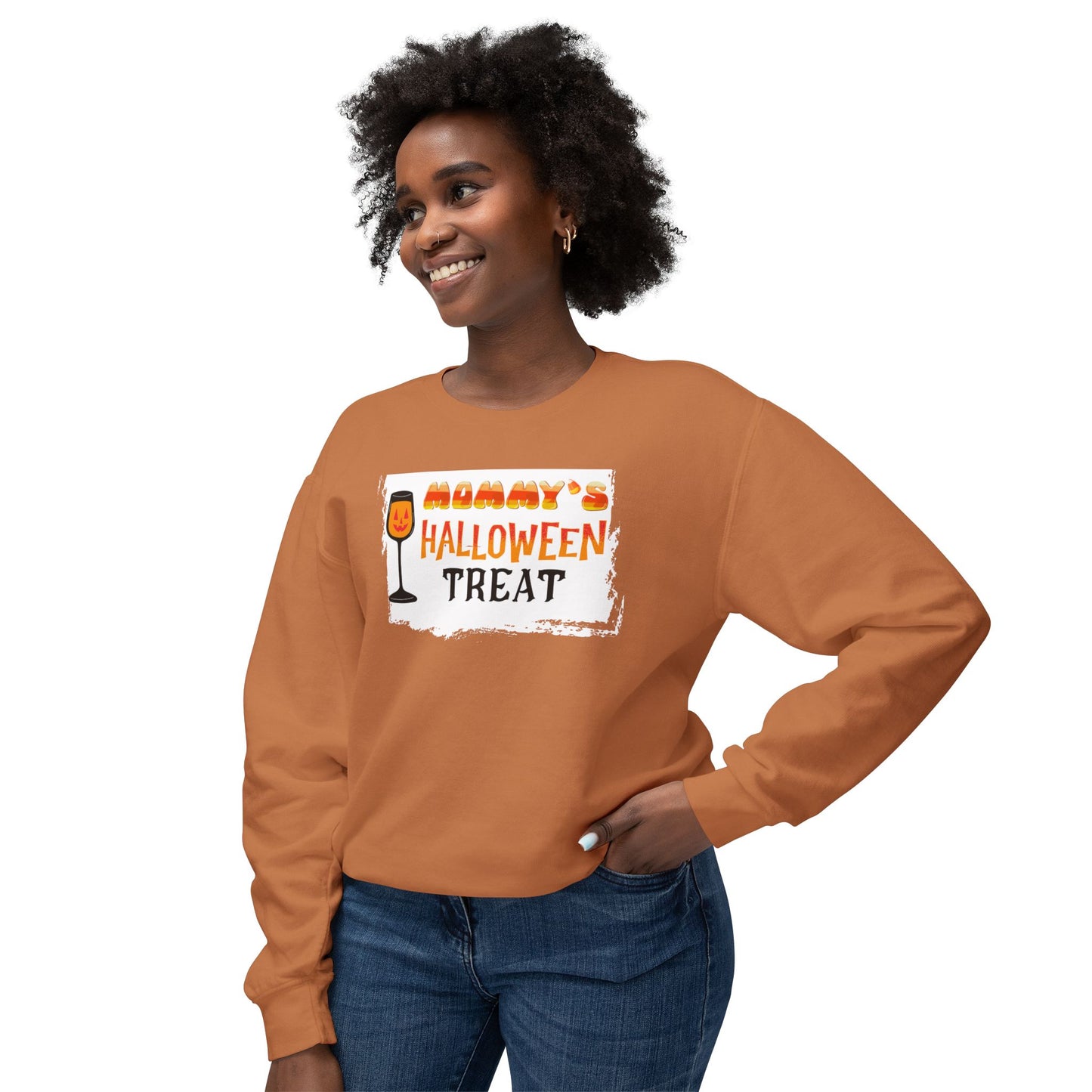 Mom's Halloween Lightweight Crewneck Sweatshirt