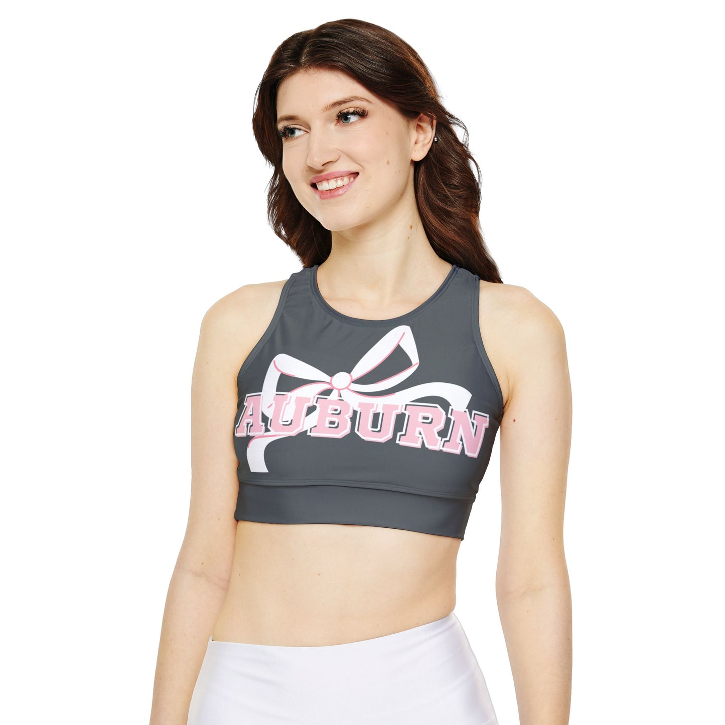 Auburn Fully Lined, Padded Sports Bra (AOP)