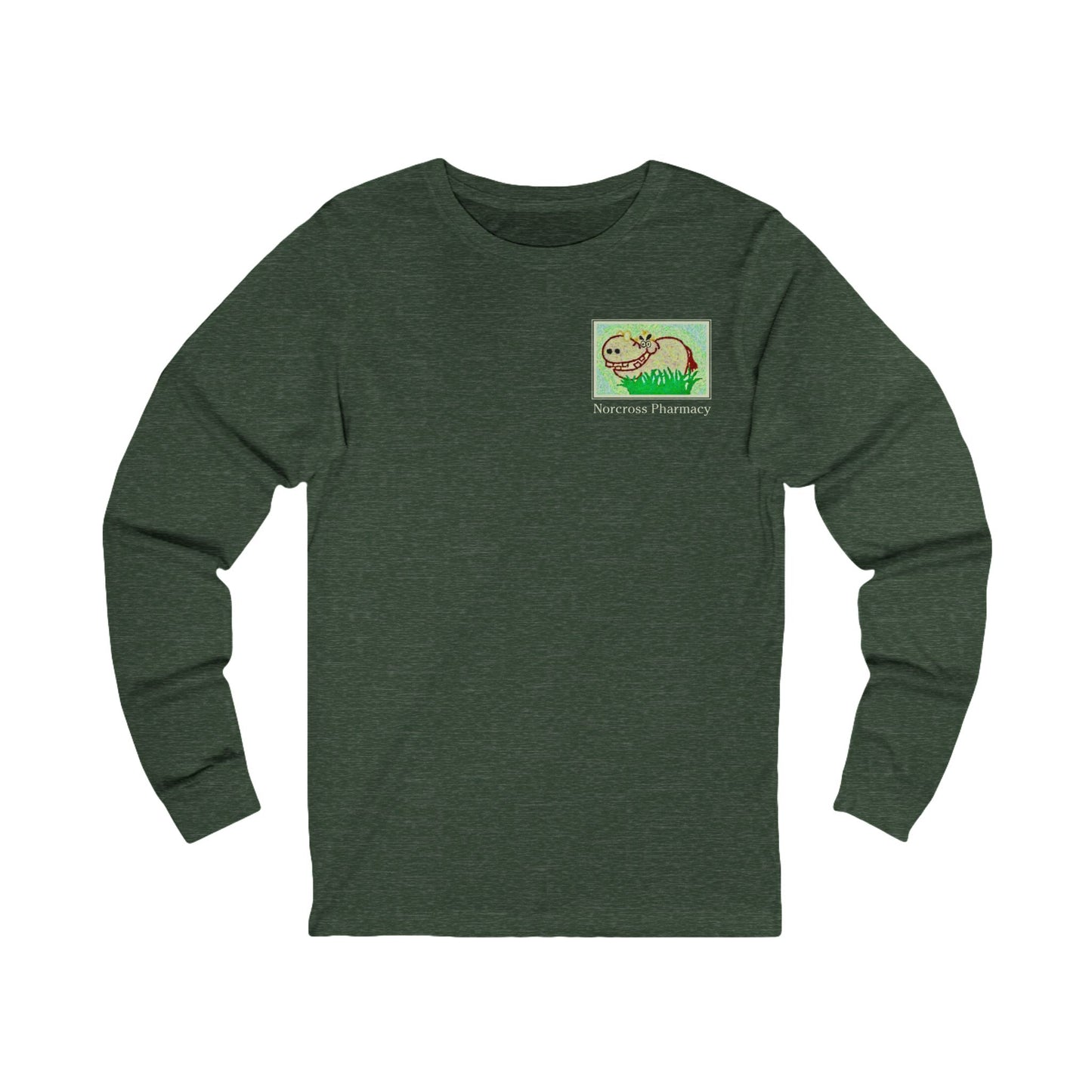 Vintage-Inspired Long Sleeve Relaxed Unisex T-Shirt for Norcross Pharmacy