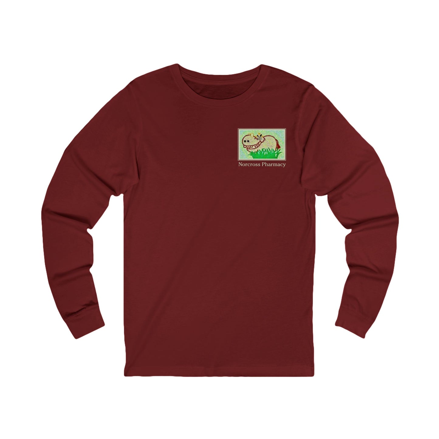 Vintage-Inspired Long Sleeve Relaxed Unisex T-Shirt for Norcross Pharmacy