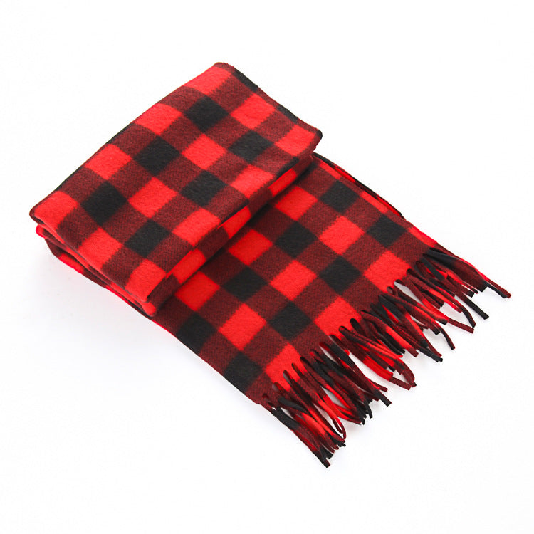 Unisex Plaid Scarf