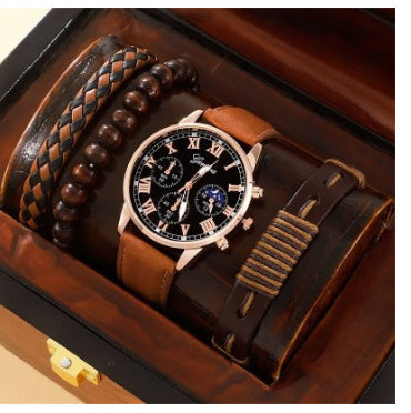 Men’s Quarts Watch Bracelet Set