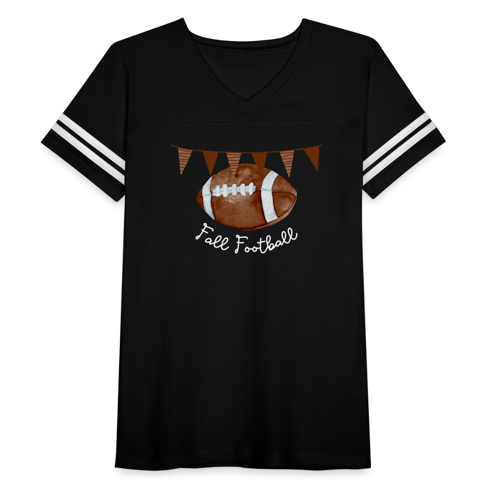 Fall Football Women’s Vintage Sport T-Shirt - black/white