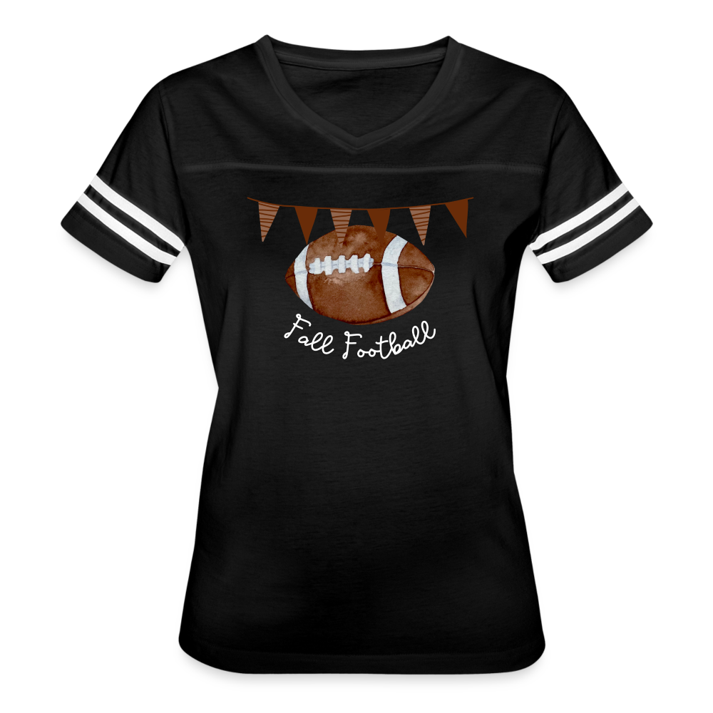 Fall Football Women’s Vintage Sport T-Shirt - black/white