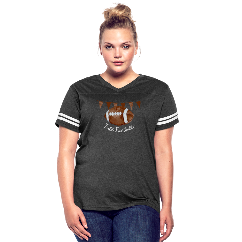 Fall Football Women’s Vintage Sport T-Shirt - vintage smoke/white