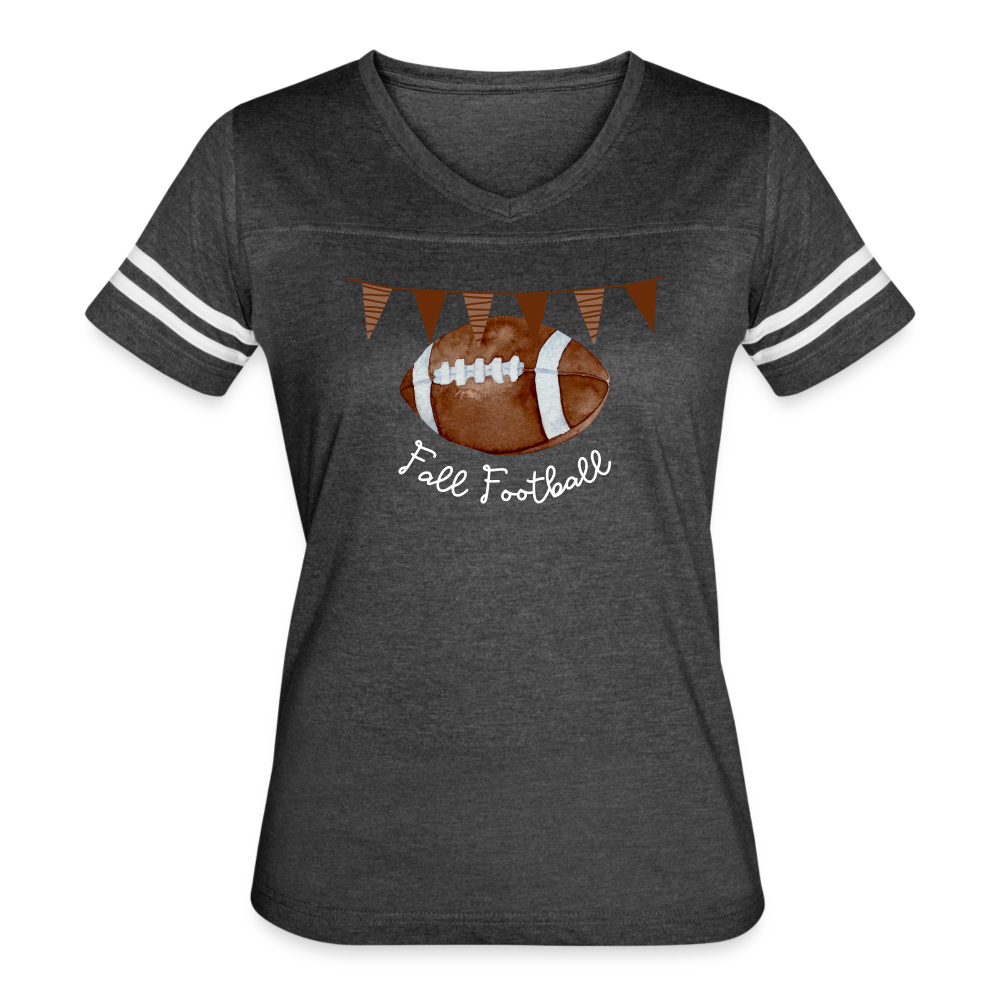 Fall Football Women’s Vintage Sport T-Shirt - vintage smoke/white