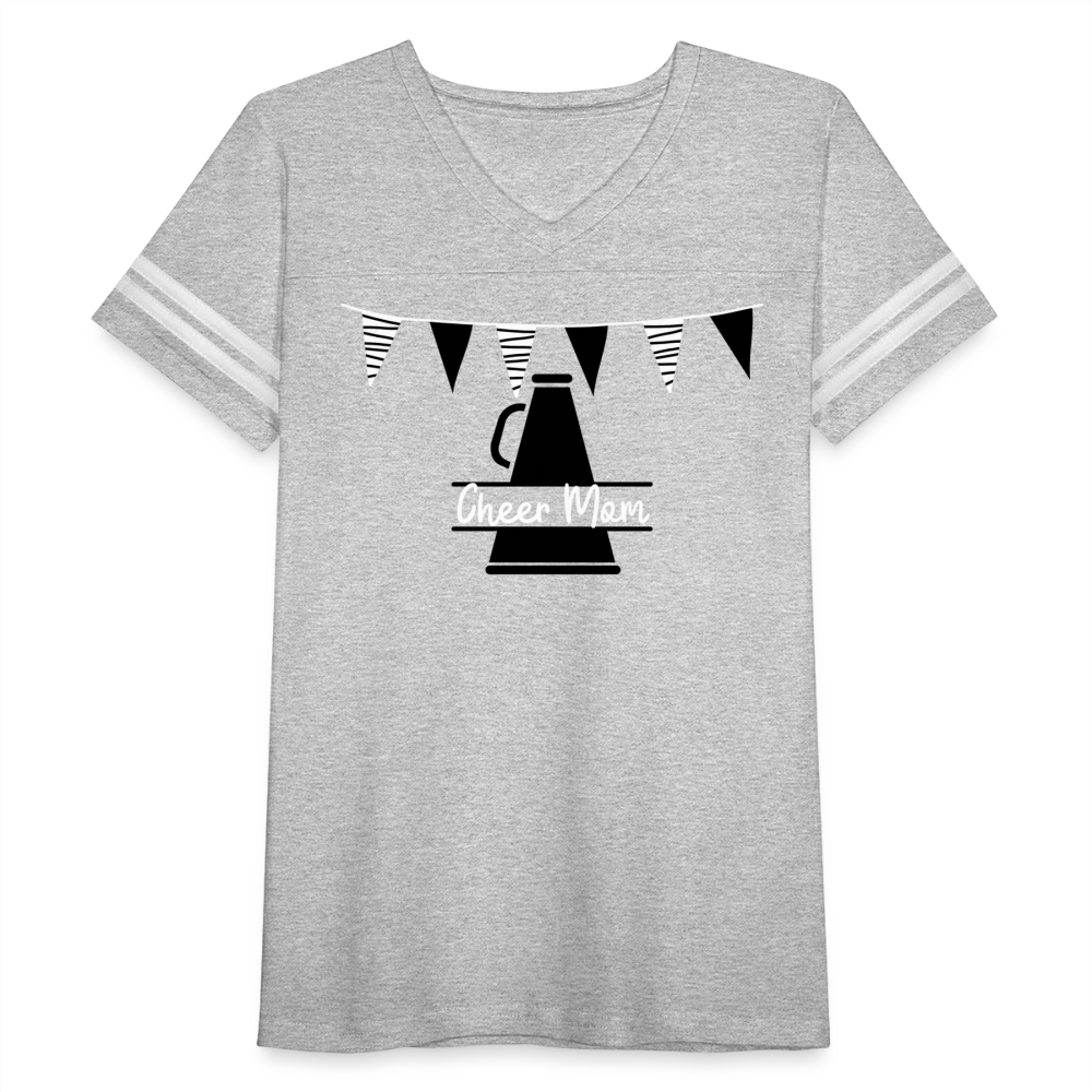 Cheer Mom’s Vintage Sport T-Shirt - heather gray/white