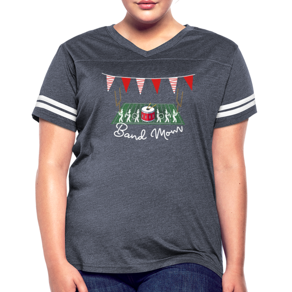 Band Mom’s Vintage Sport T-Shirt - vintage navy/white