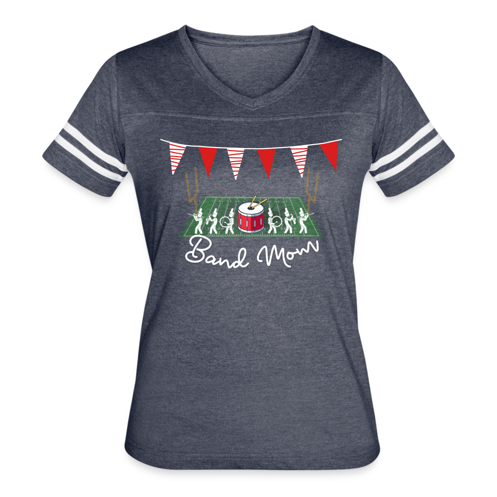 Band Mom’s Vintage Sport T-Shirt - vintage navy/white