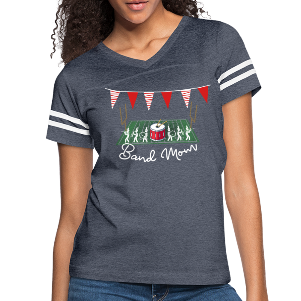 Band Mom’s Vintage Sport T-Shirt - vintage navy/white