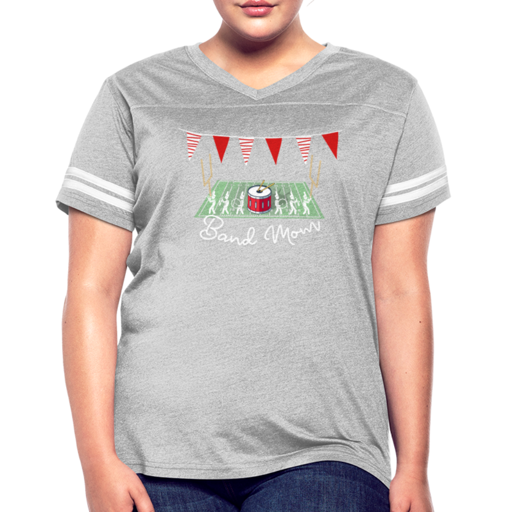 Band Mom’s Vintage Sport T-Shirt - heather gray/white