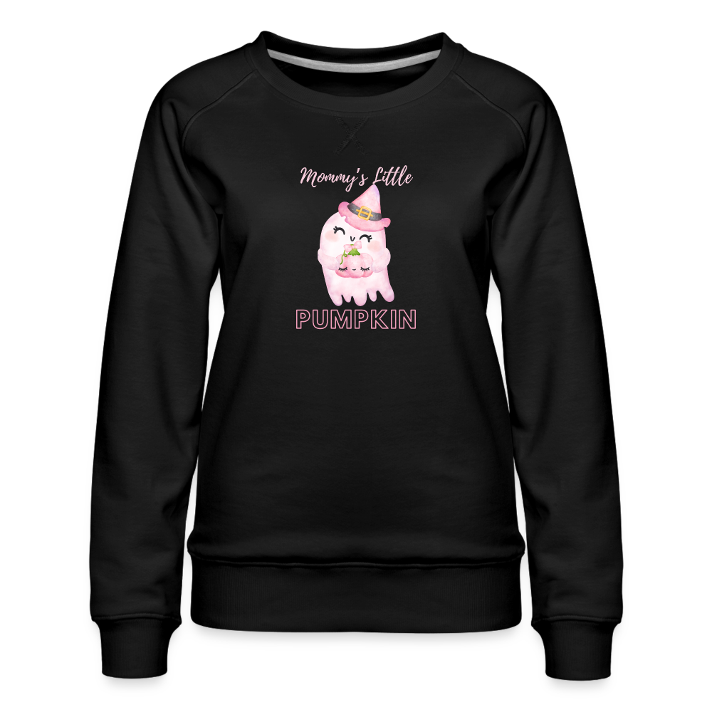 Mommy's Little Pink Pumpkin Women’s Premium Sweatshirt - black