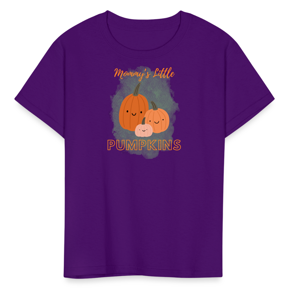 Mommy's Little Pumpkins Kids' T-Shirt - purple
