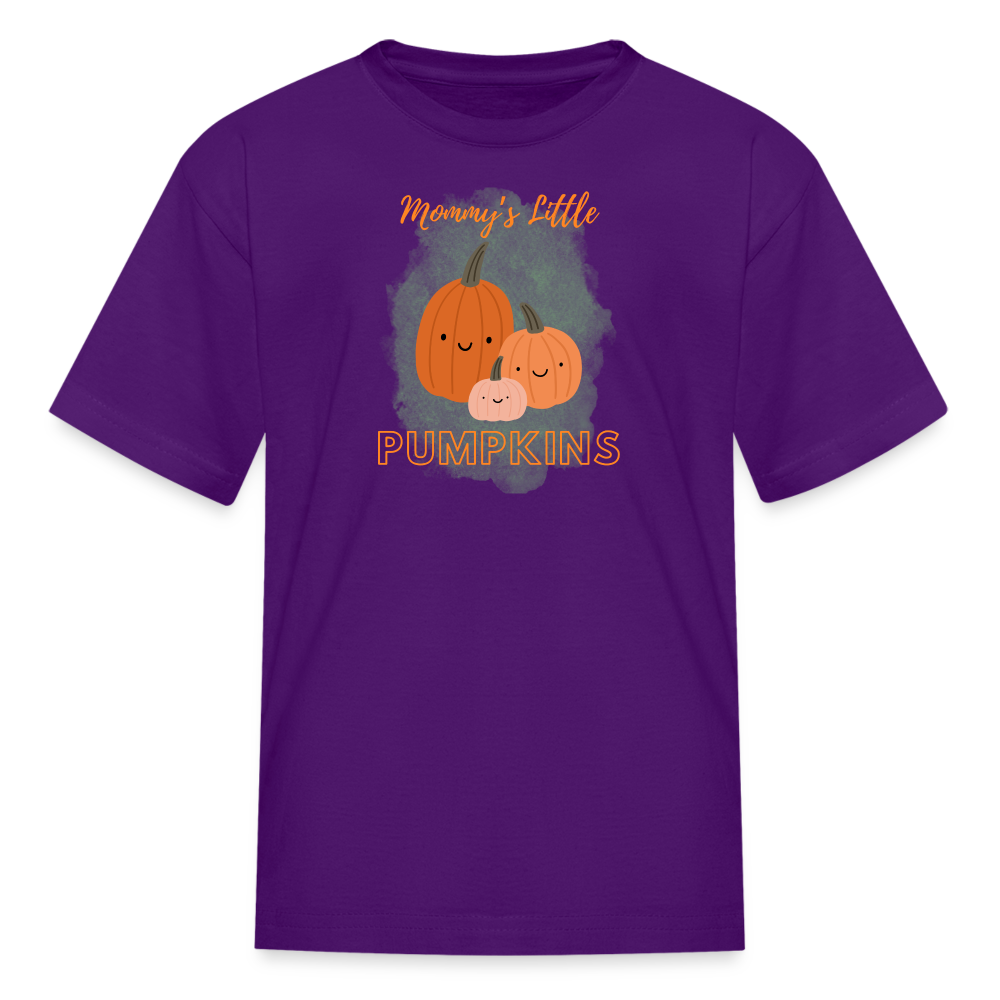 Mommy's Little Pumpkins Kids' T-Shirt - purple