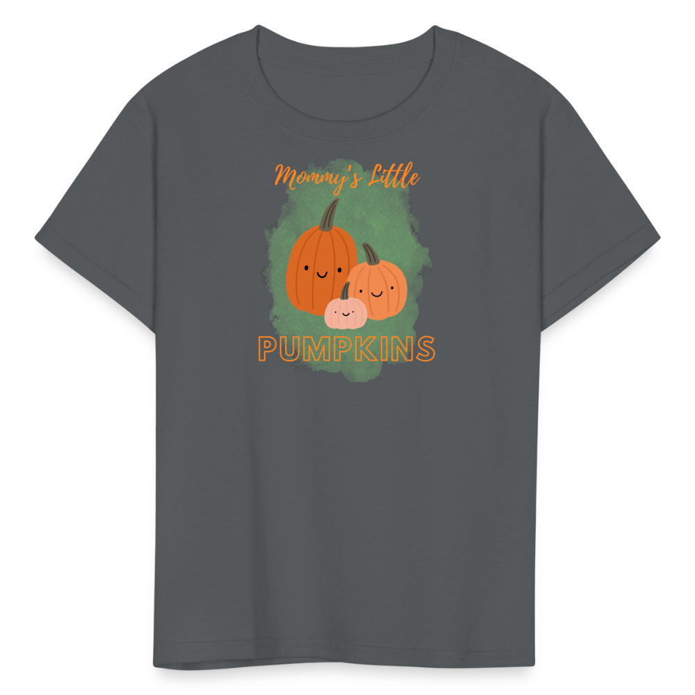 Mommy's Little Pumpkins Kids' T-Shirt - charcoal