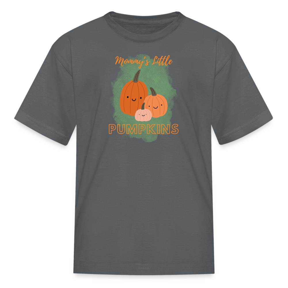 Mommy's Little Pumpkins Kids' T-Shirt - charcoal