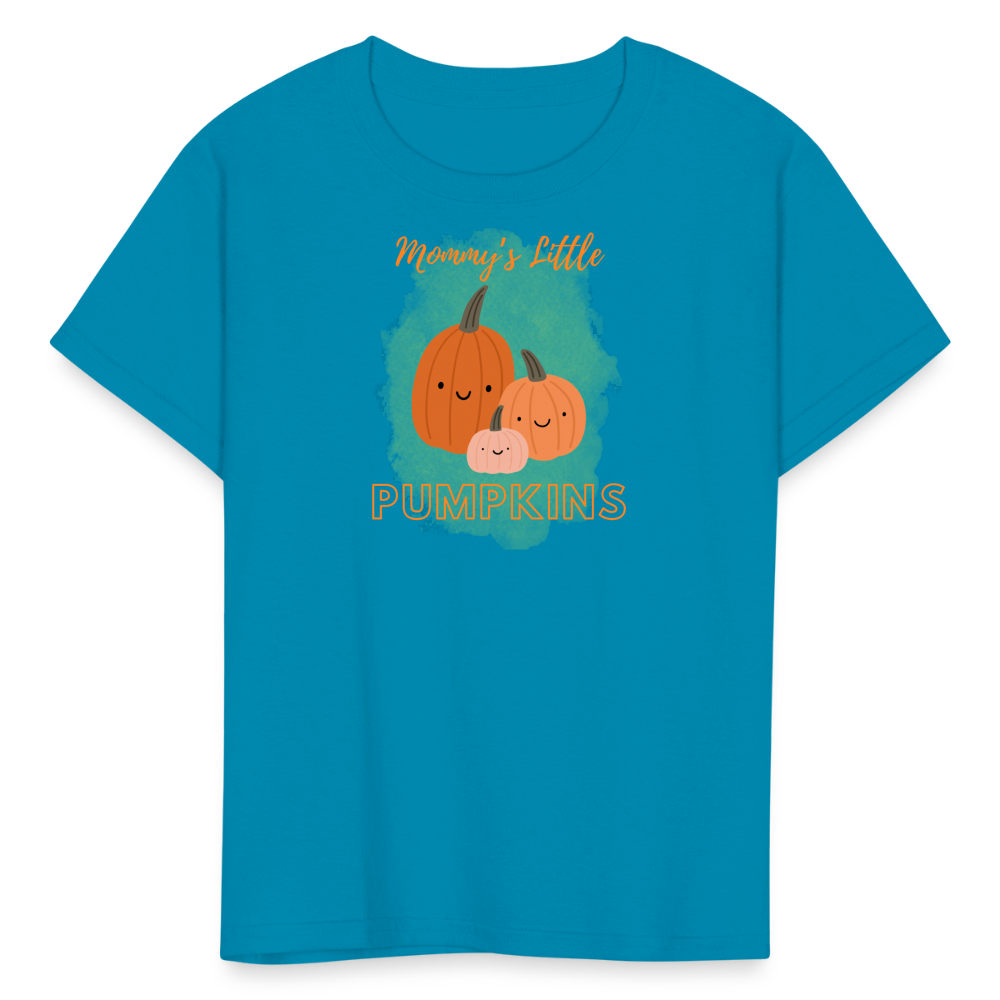 Mommy's Little Pumpkins Kids' T-Shirt - turquoise