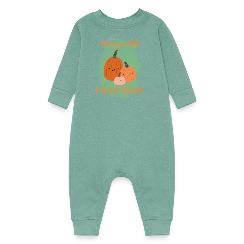 Mommy's Little Pumpkins Baby Fleece One Piece - saltwater