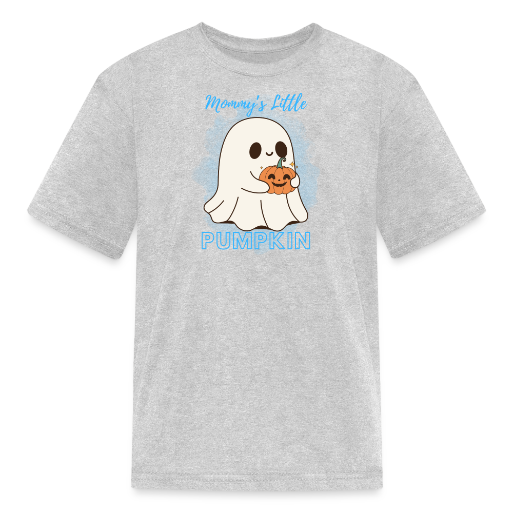 Mommy's Blue Pumpkin Kids' T-Shirt - heather gray
