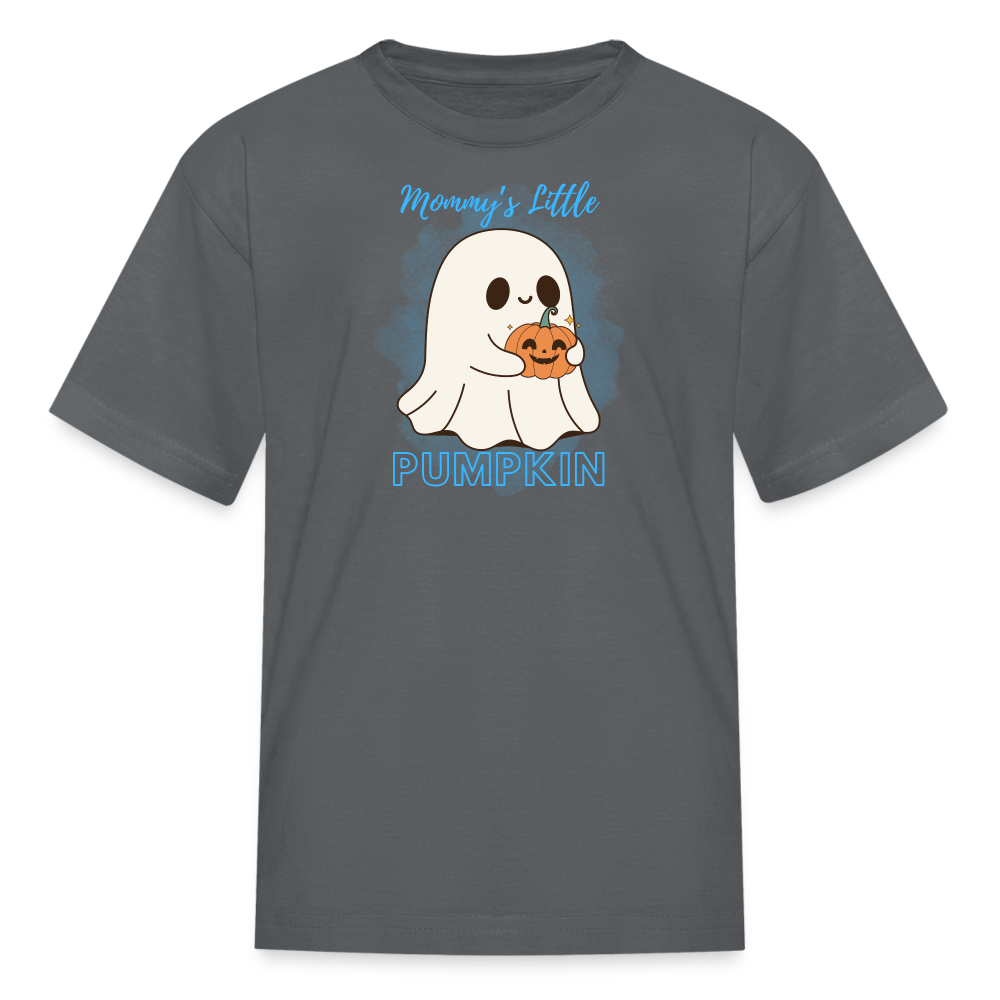Mommy's Blue Pumpkin Kids' T-Shirt - charcoal