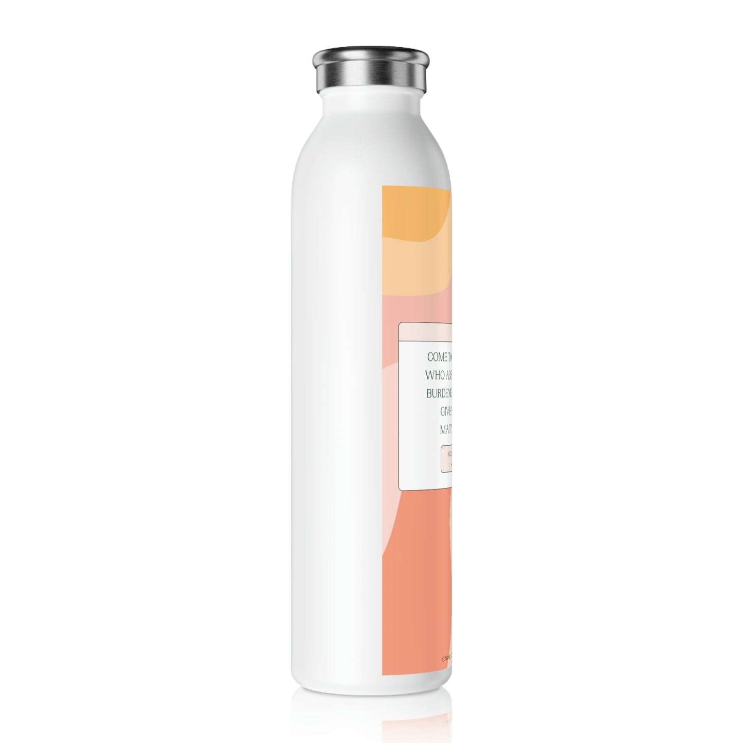 Slim Water Bottle with Matthew 11:28