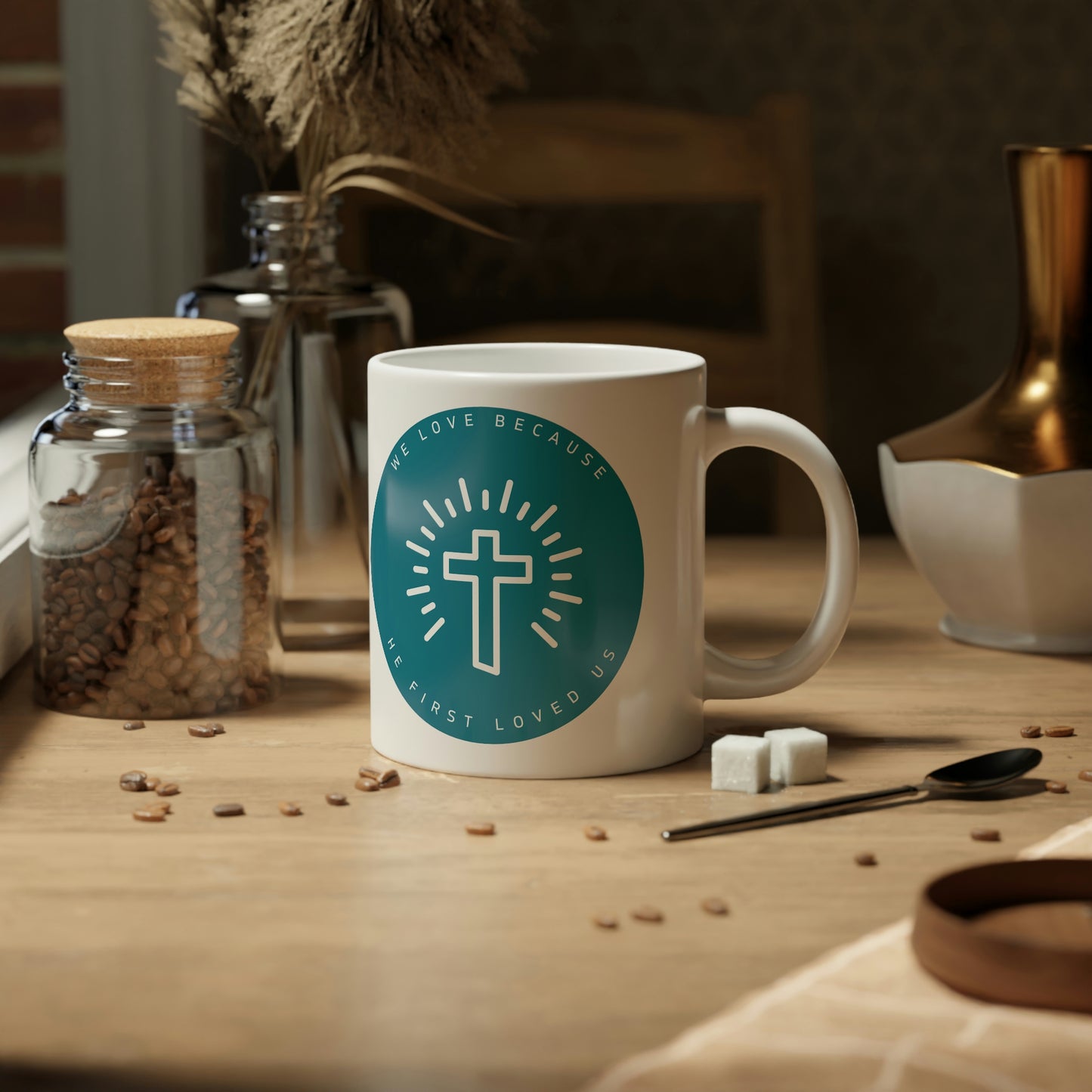 “ We Love Because” Jumbo Mug, 20oz