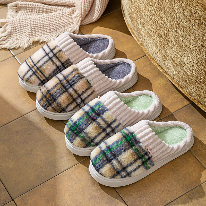 Leisure-Soft Plaid Slippers