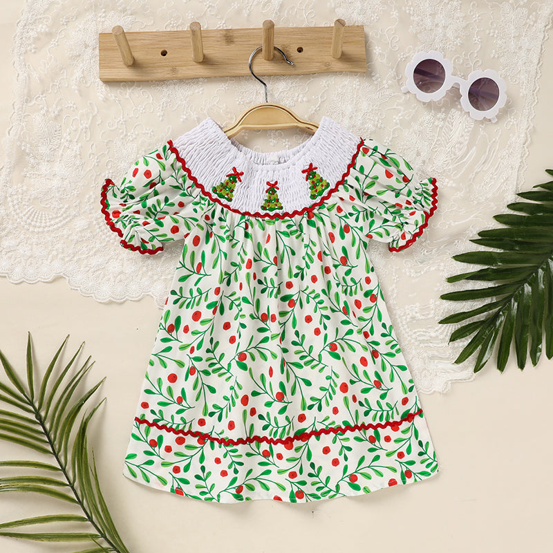 Baby Girl Smocked Christmas Dress