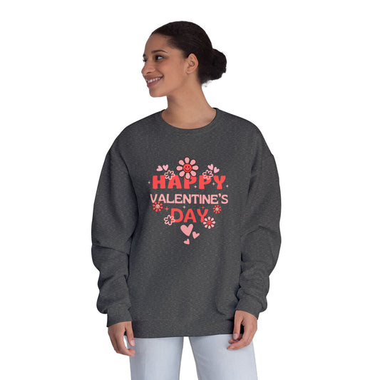 Valentine's Day 70s Floral Cozy Crewneck