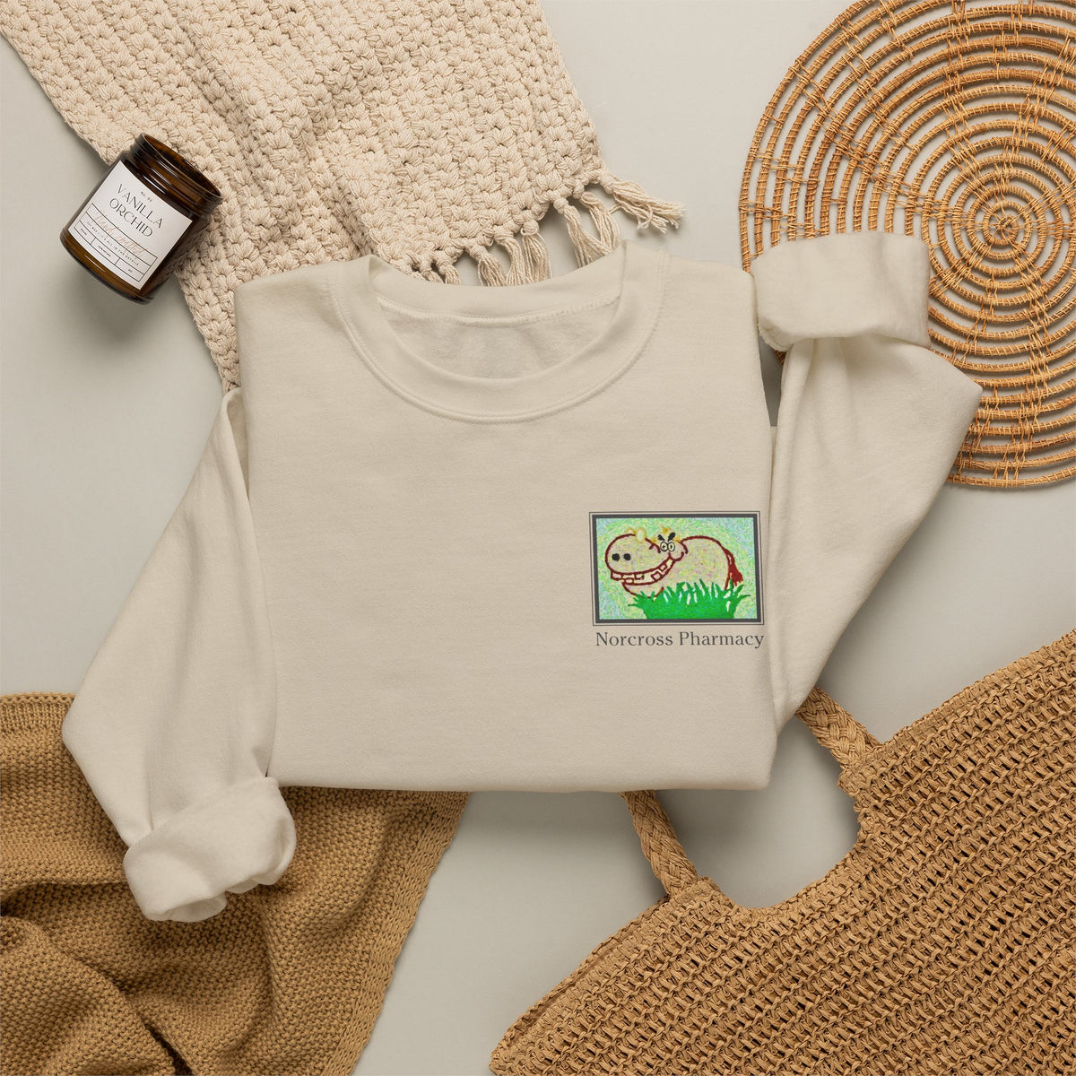 Norcross Pharmacy 2 Unisex Crewneck Sweatshirt - Vintage Apothecary Style