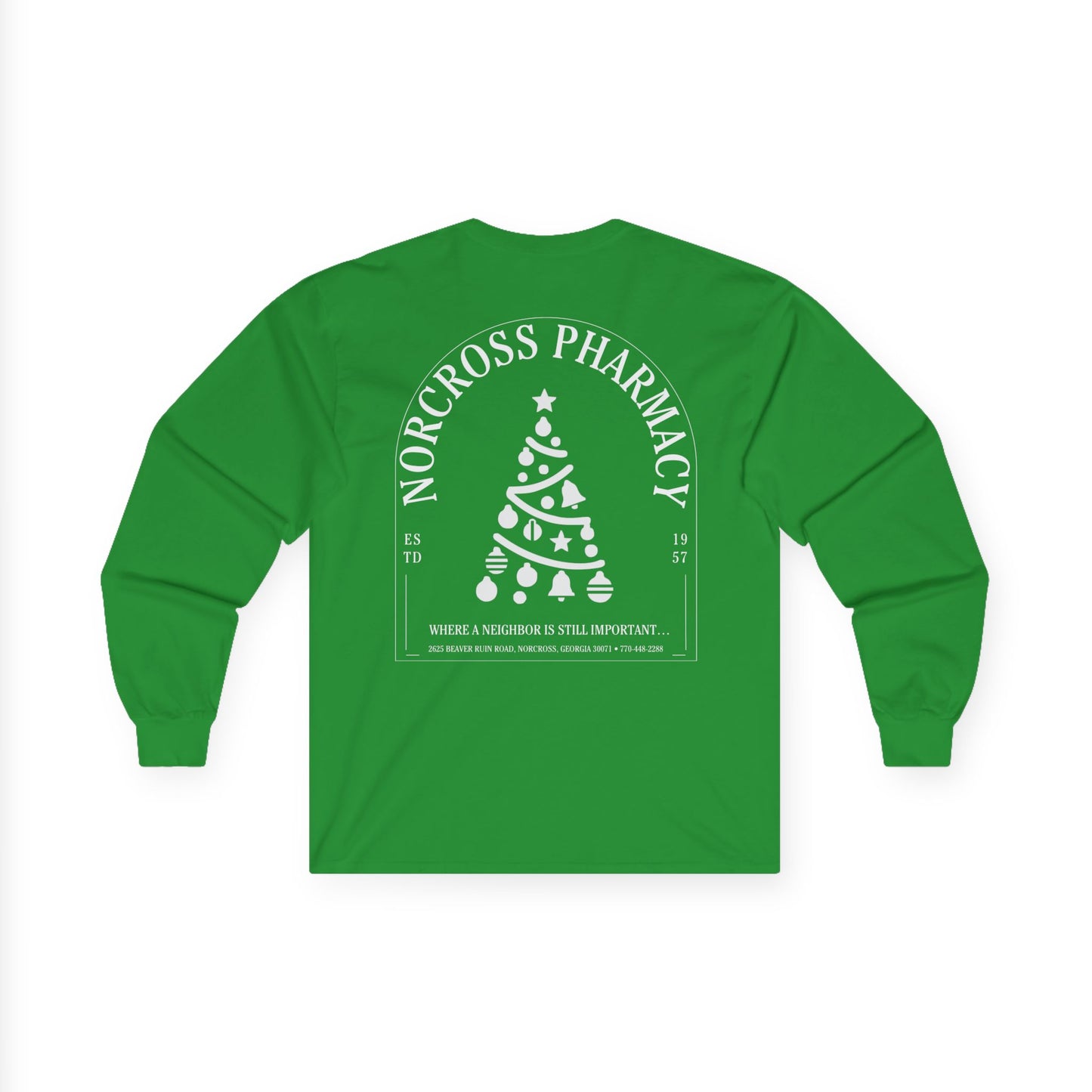 Norcross Pharmacy Christmas Unisex Long Sleeve Tee