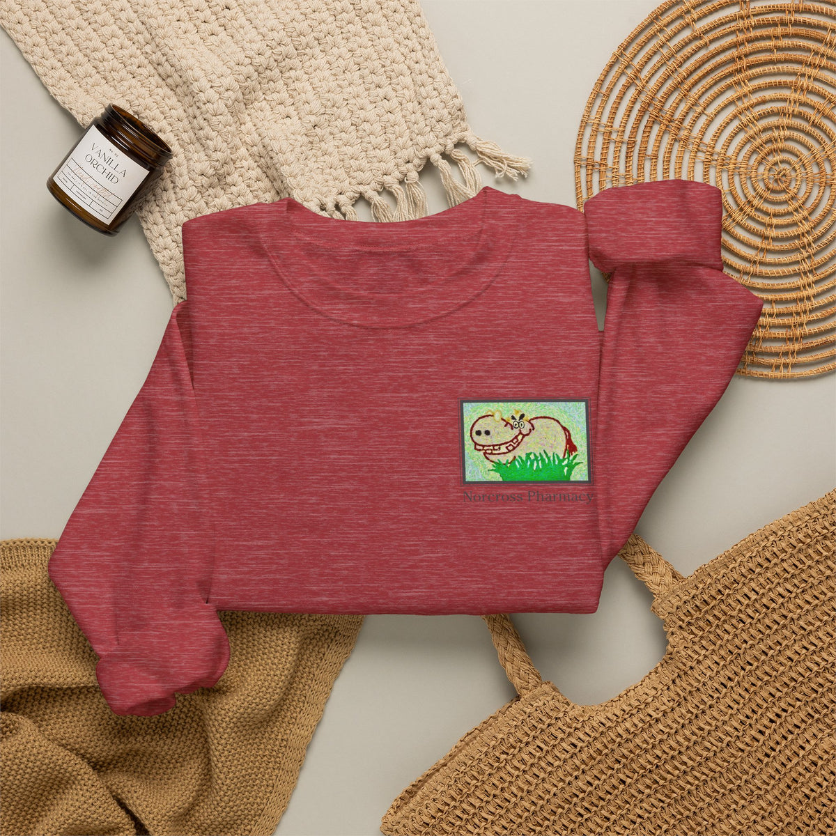 Norcross Pharmacy 2 Unisex Crewneck Sweatshirt - Vintage Apothecary Style
