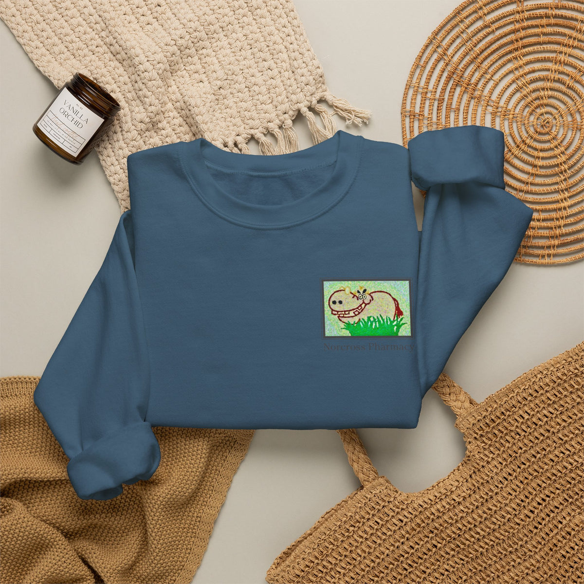 Norcross Pharmacy 2 Unisex Crewneck Sweatshirt - Vintage Apothecary Style