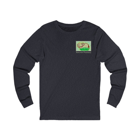 Vintage-Inspired Long Sleeve Relaxed Unisex T-Shirt for Norcross Pharmacy