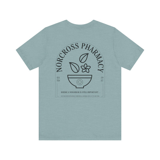 Norcross Pharmacy 1 Unisex Jersey Tee - ‘Norcross Pharmacy’ Design