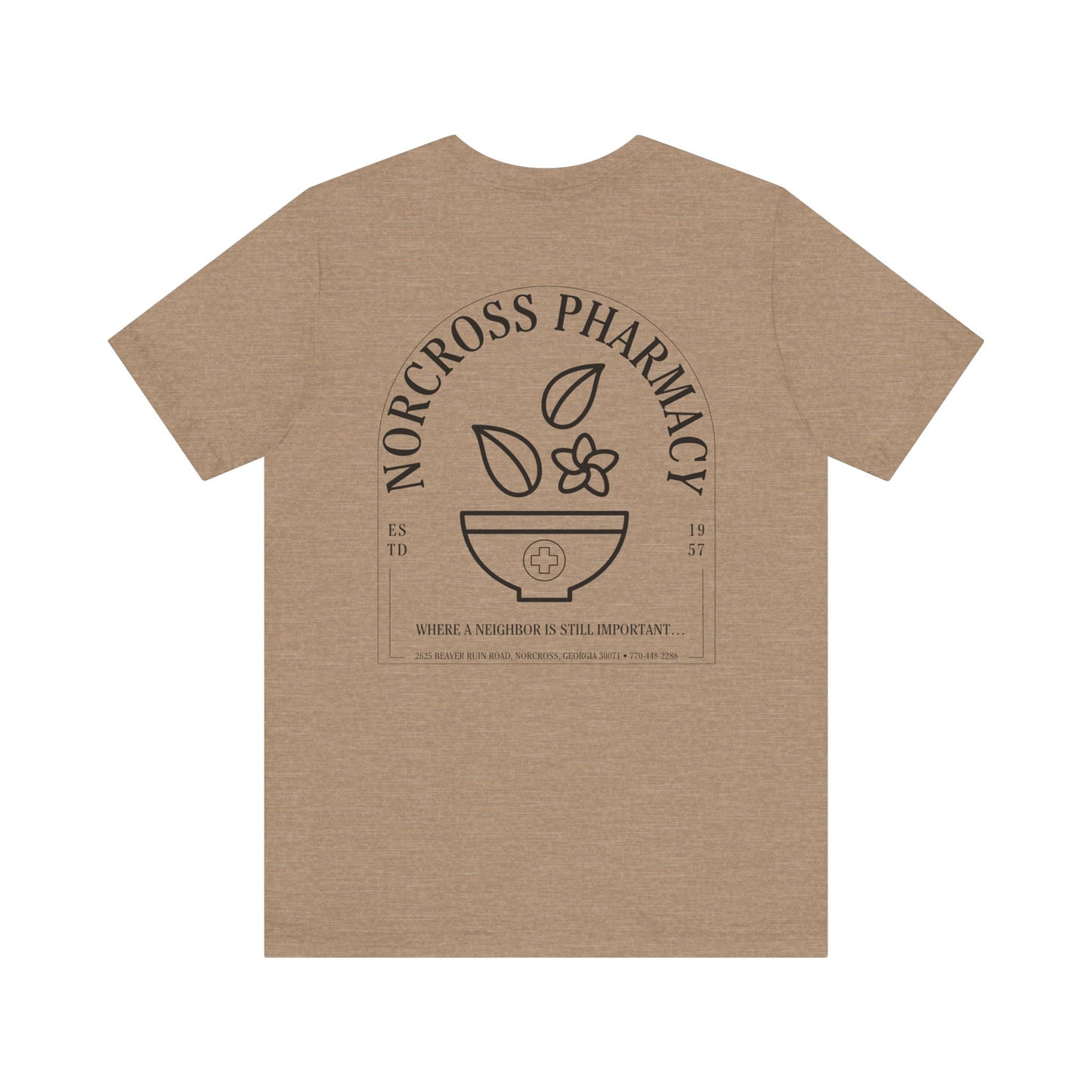 Norcross Pharmacy 1 Unisex Jersey Tee - ‘Norcross Pharmacy’ Design