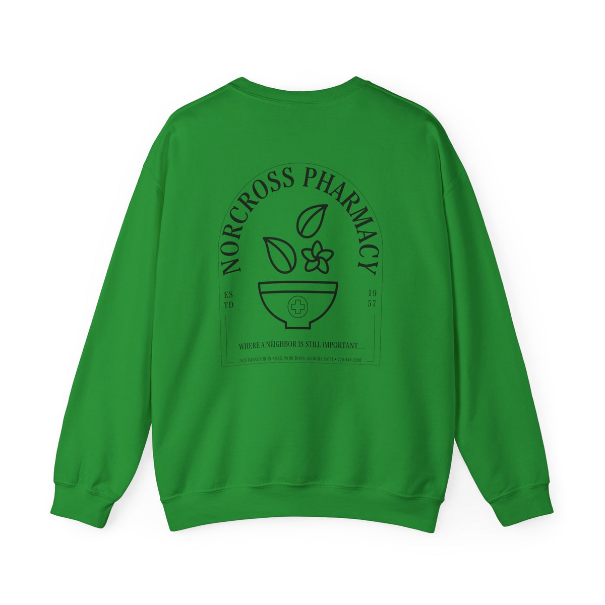 Norcross Pharmacy 2 Unisex Crewneck Sweatshirt - Vintage Apothecary Style
