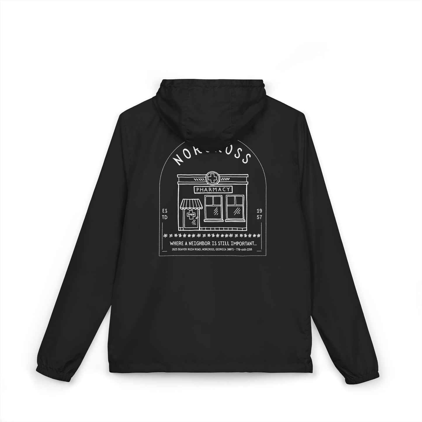 Norcross Pharmacy Unisex Full-Zip Windbreaker Jacket
