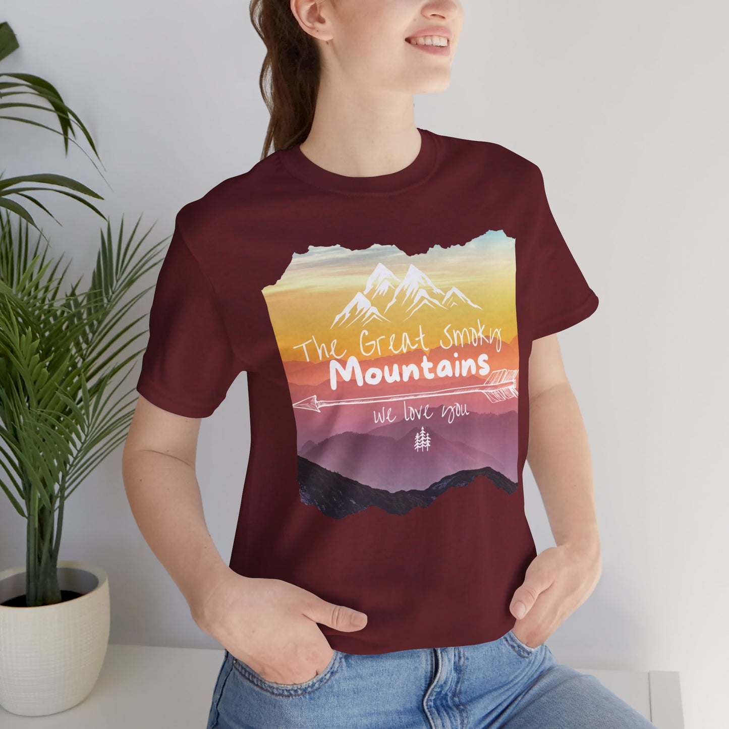 Painted Smoky Mountains Unisex Jersey Short Sleeve Tee