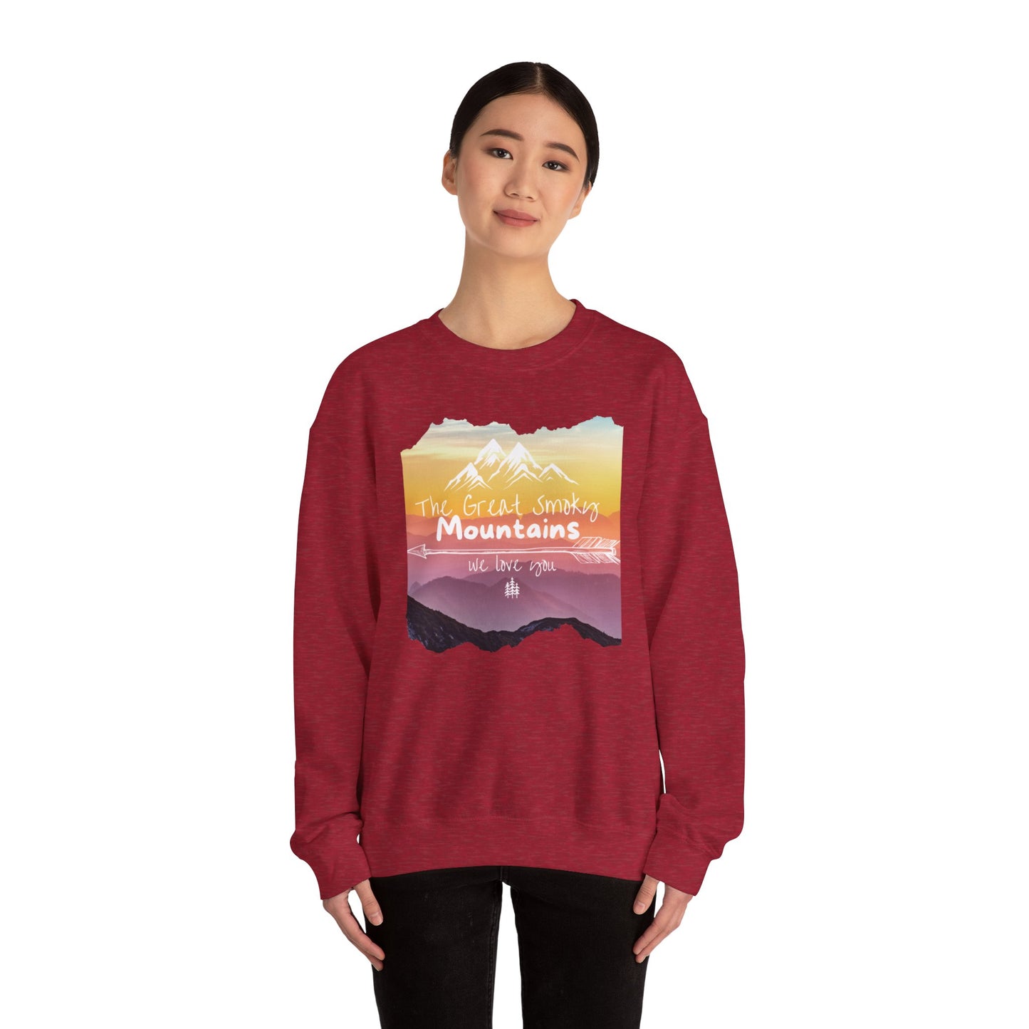 Painted Smoky Mountains Unisex Heavy Blend™ Crewneck Sweatshirt